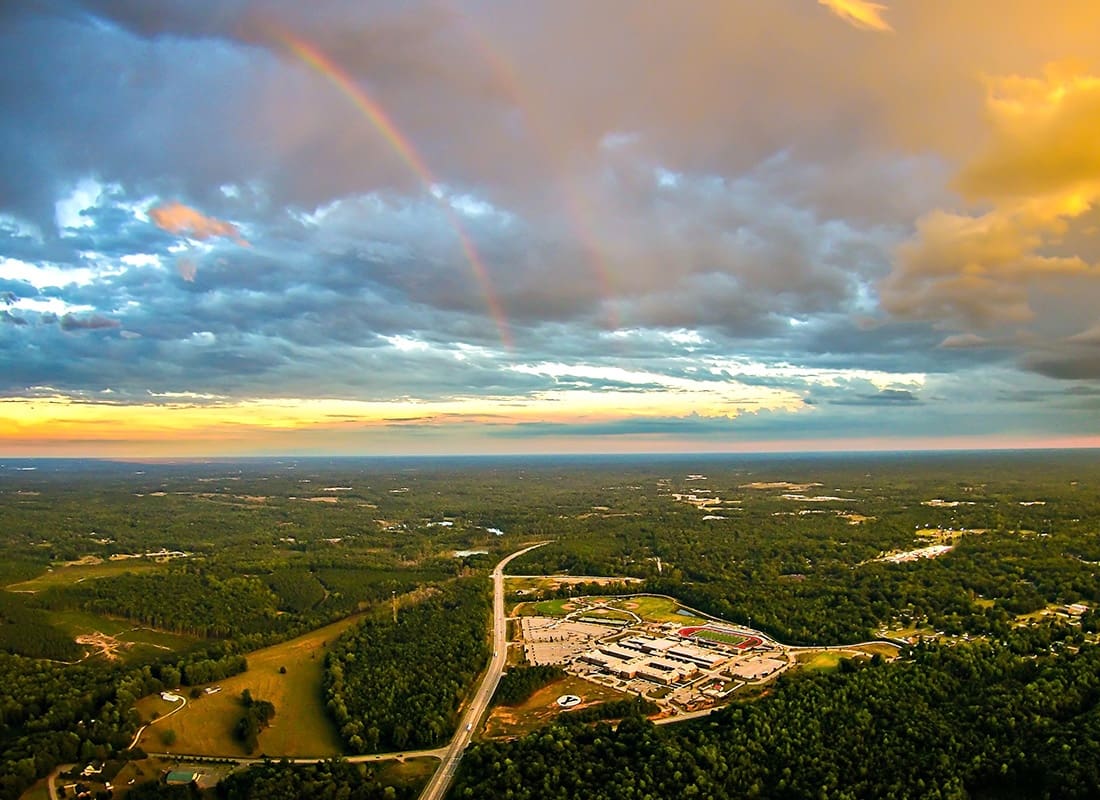 Clover, SC - Sky and Clouds Sunset Landscape Over York South Carolina