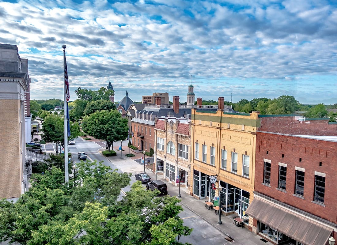 Fort Mill, SC - Aerial View of a Town in Fort Mill, SC